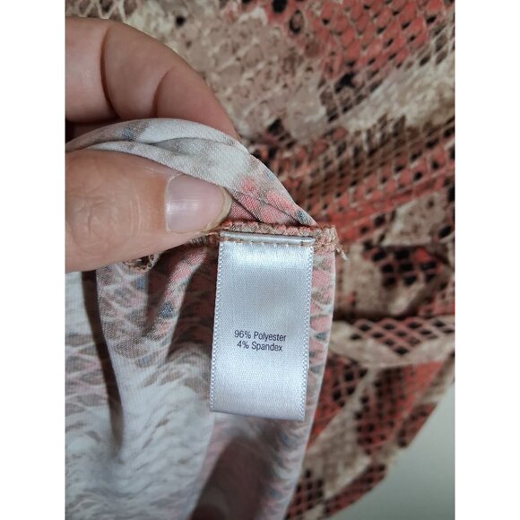 Jennifer Lopez Dress Faux Wrap Y2K Business Casual Snake Animal Print Size Small - Picture 6 of 7